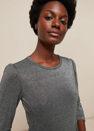 Puff Sleeve Sparkle Top