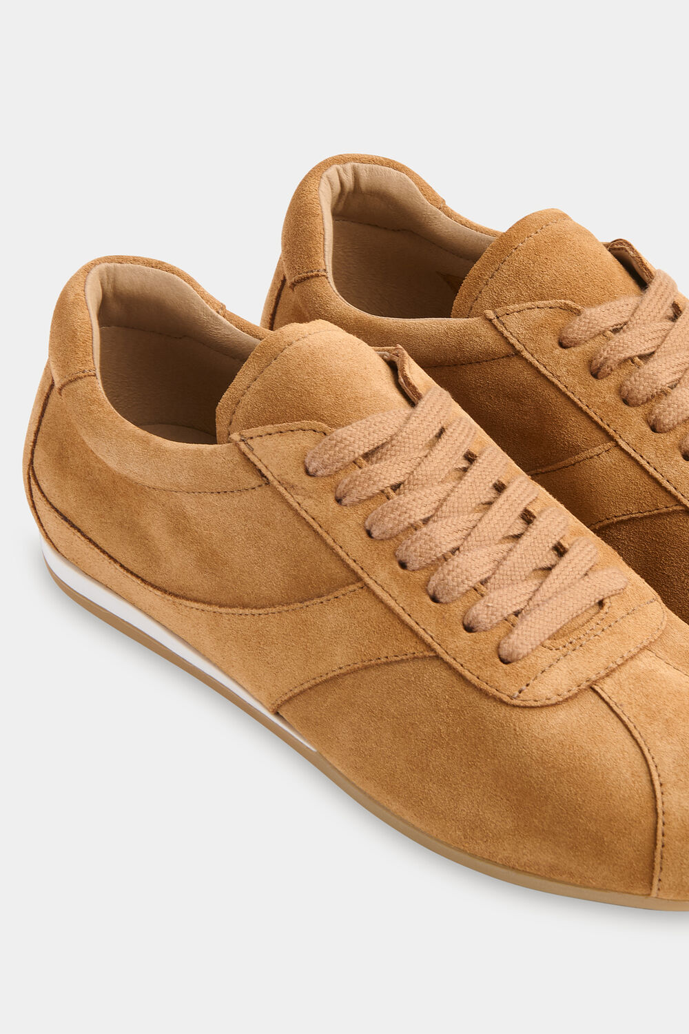 Tan Soft Suede Unlined Sneaker