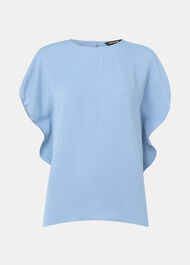 Short Sleeve Crepe Shell Top