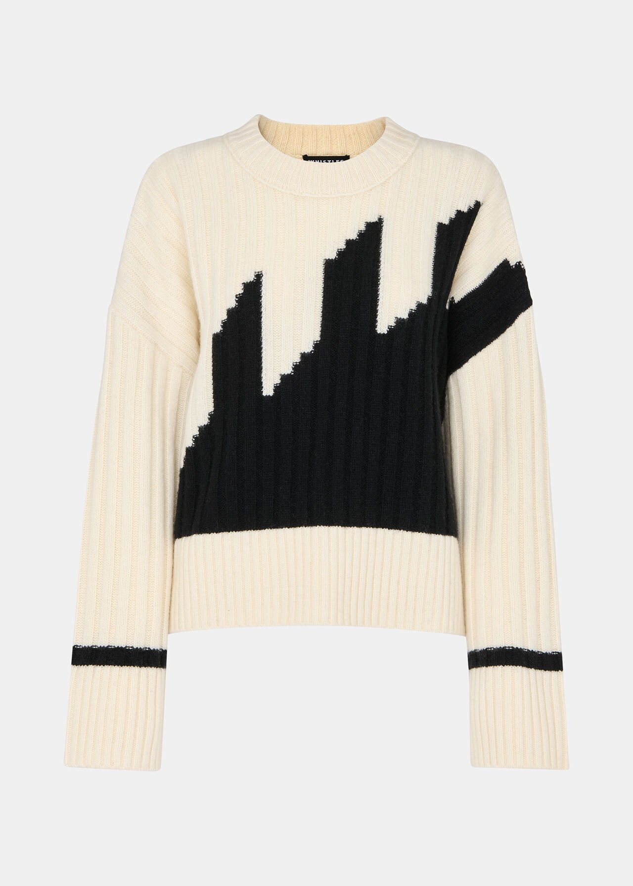 Graphic Intarsia Wool Knit