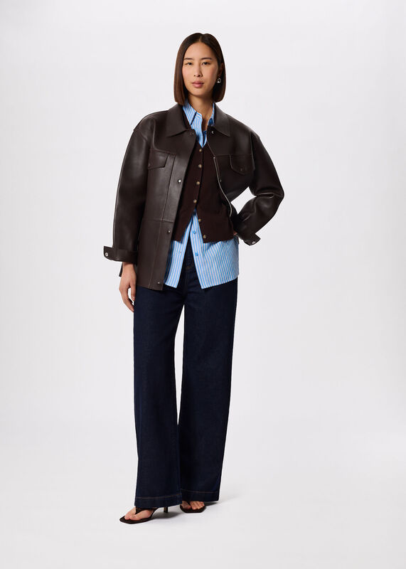 Chocolate V Neck Button Front Knit Tank