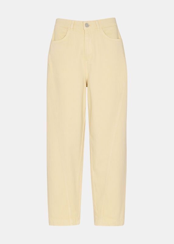 Neutral Lola Cotton Blend Trouser