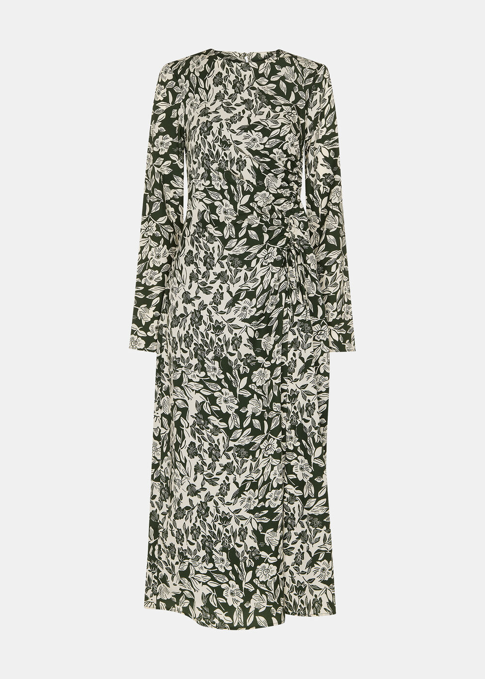 Cut Stems Ruched Side Dress