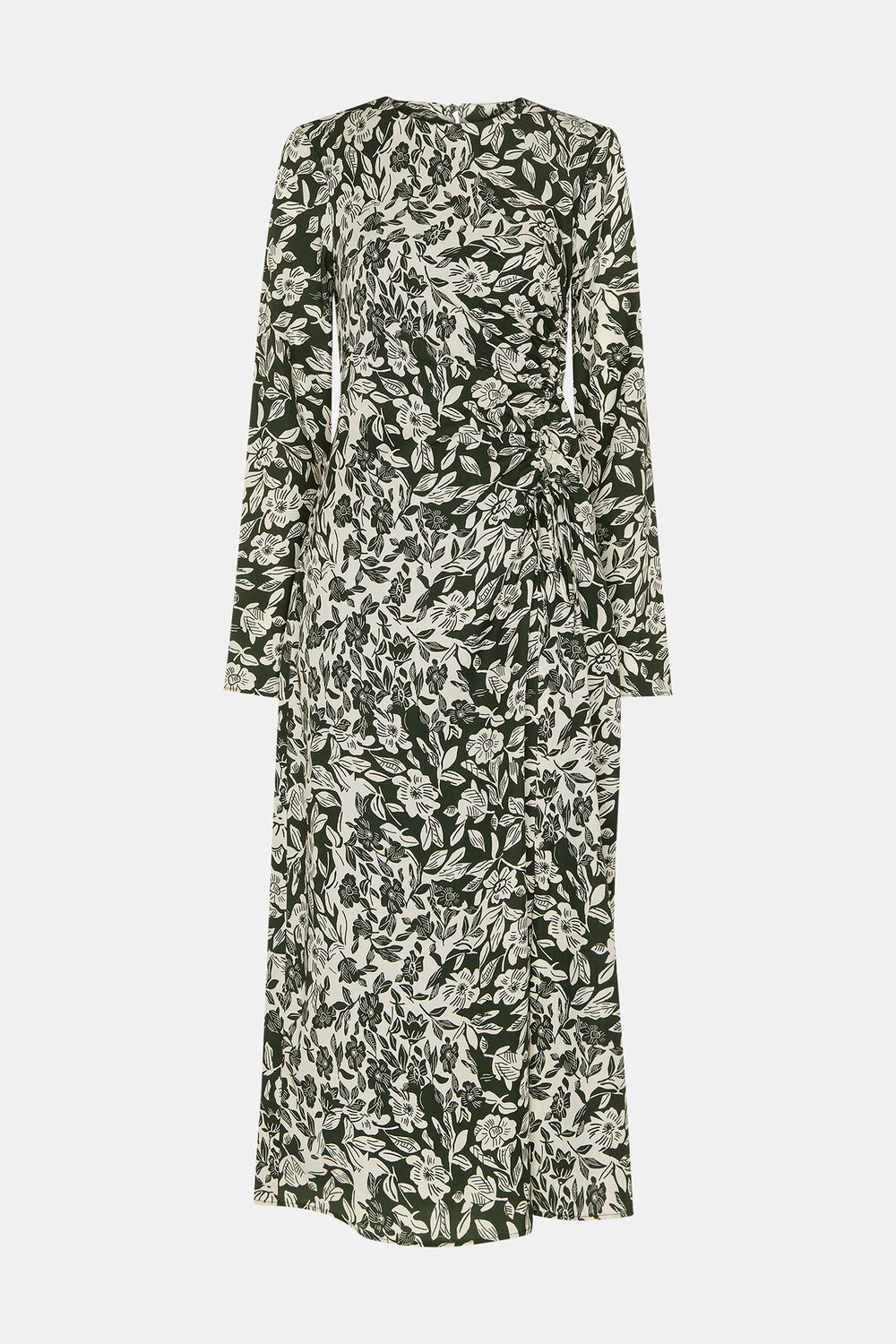 Cut Stems Ruched Side Dress