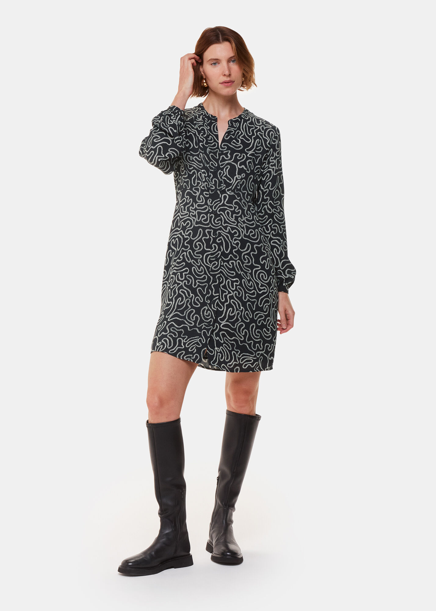 Whistles henna print flippy dress on sale