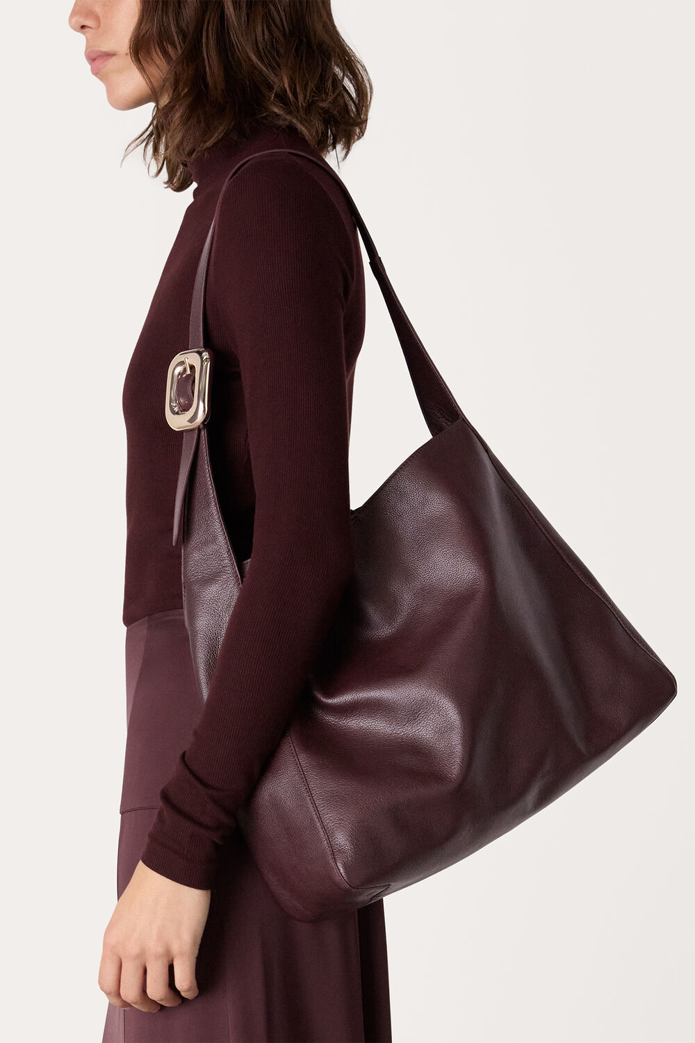 Mabel Buckle Detail Tote Bag