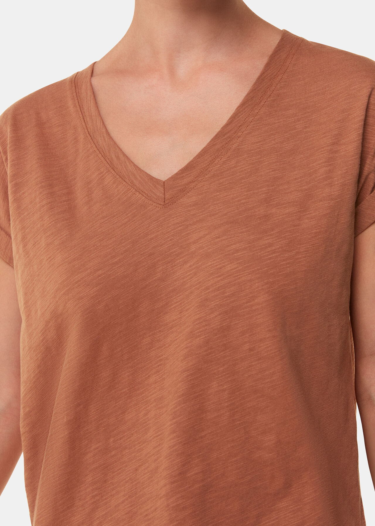 Willa V-Neck Cap Sleeve Tee