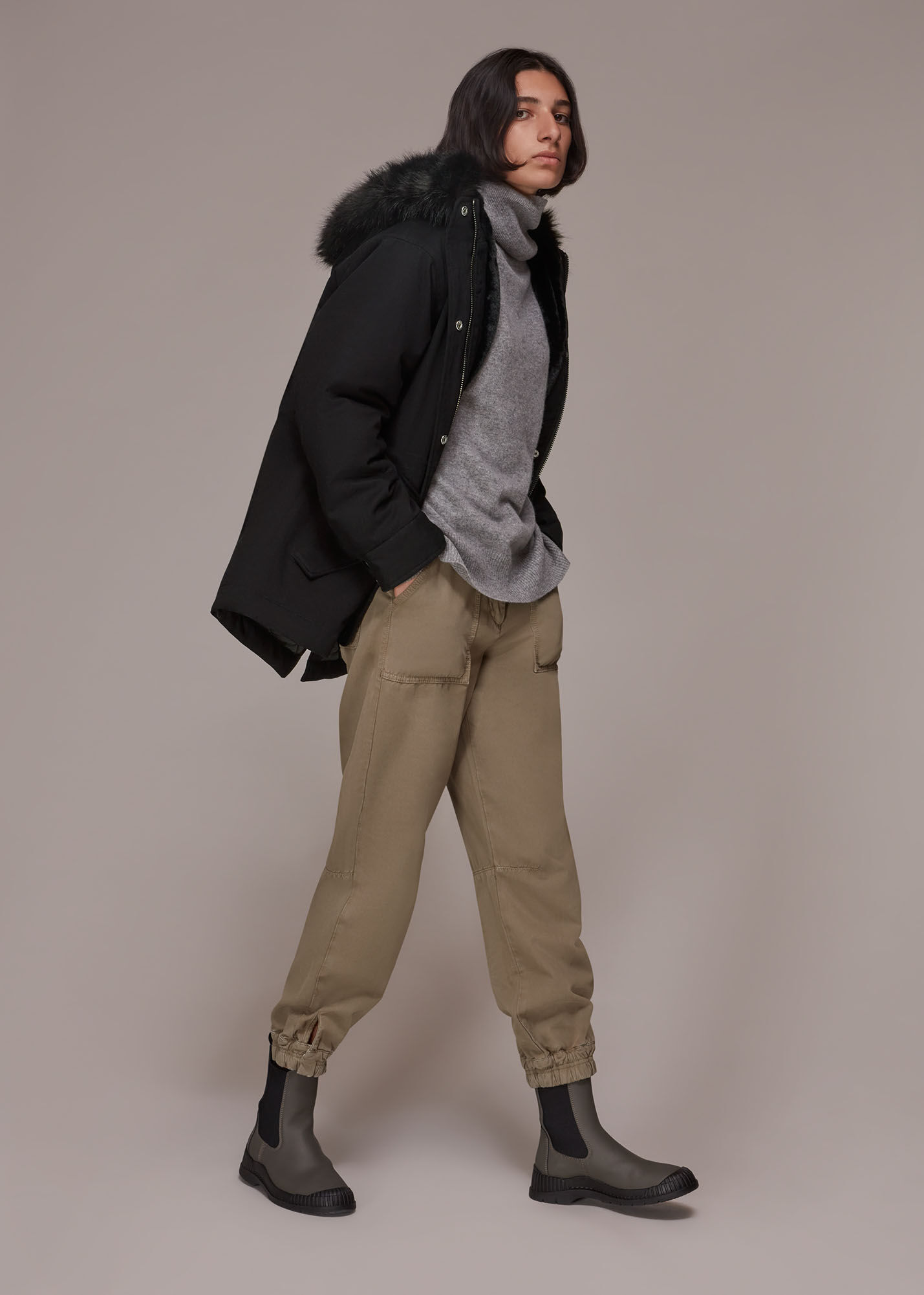 Whistles megan discount casual parka