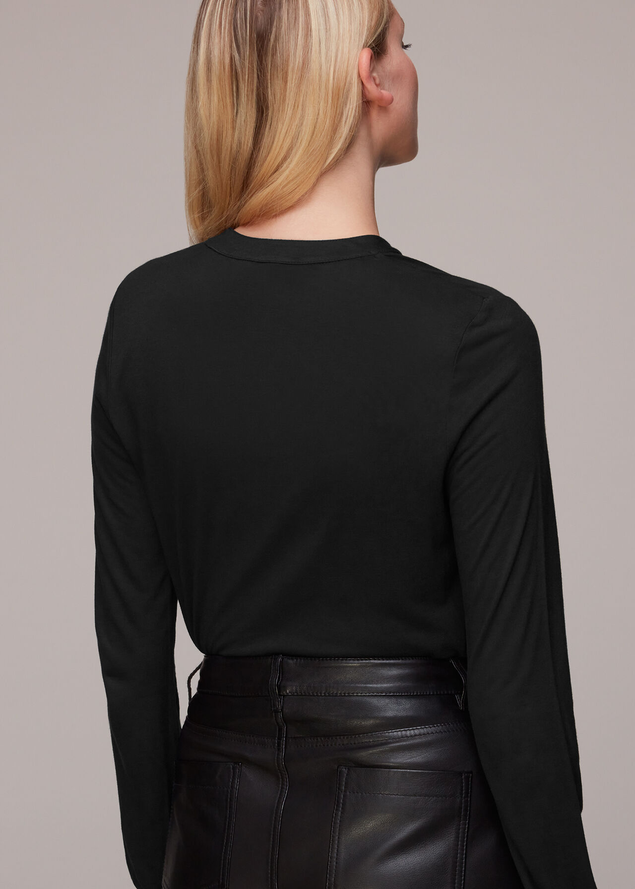 Ruched Zip Neck Top