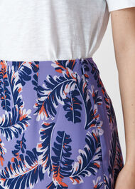 Josephine Print Frill Skirt Purple/Multi