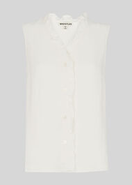 Maddie Frill Top Ivory