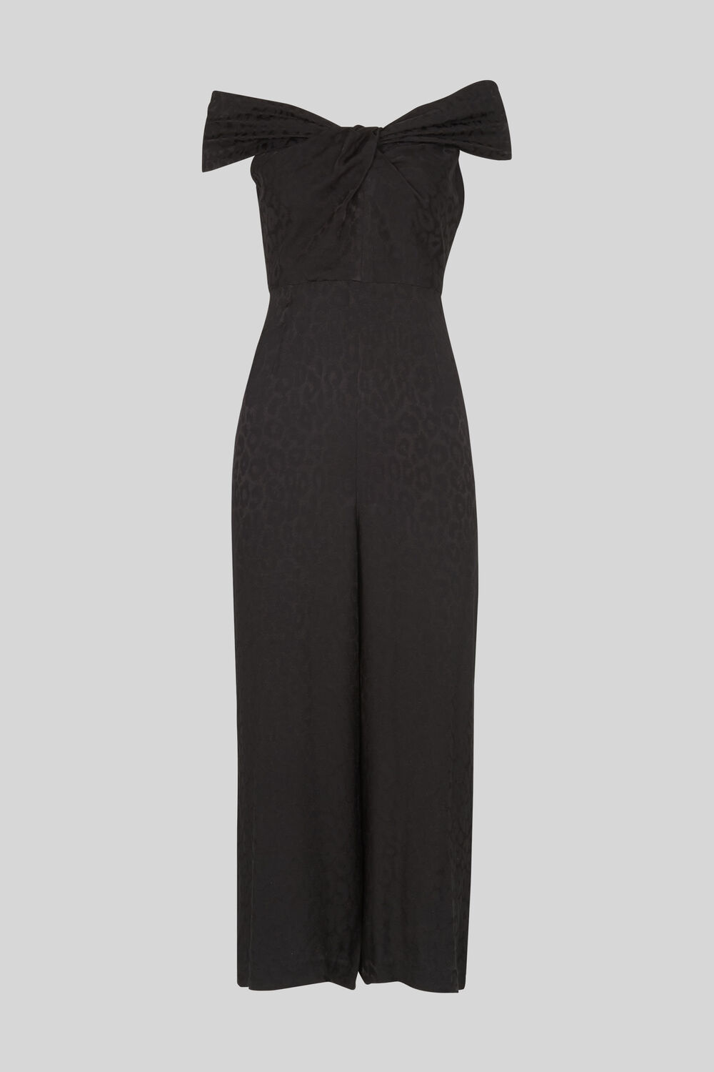 Animal Jacquard Jumpsuit Black