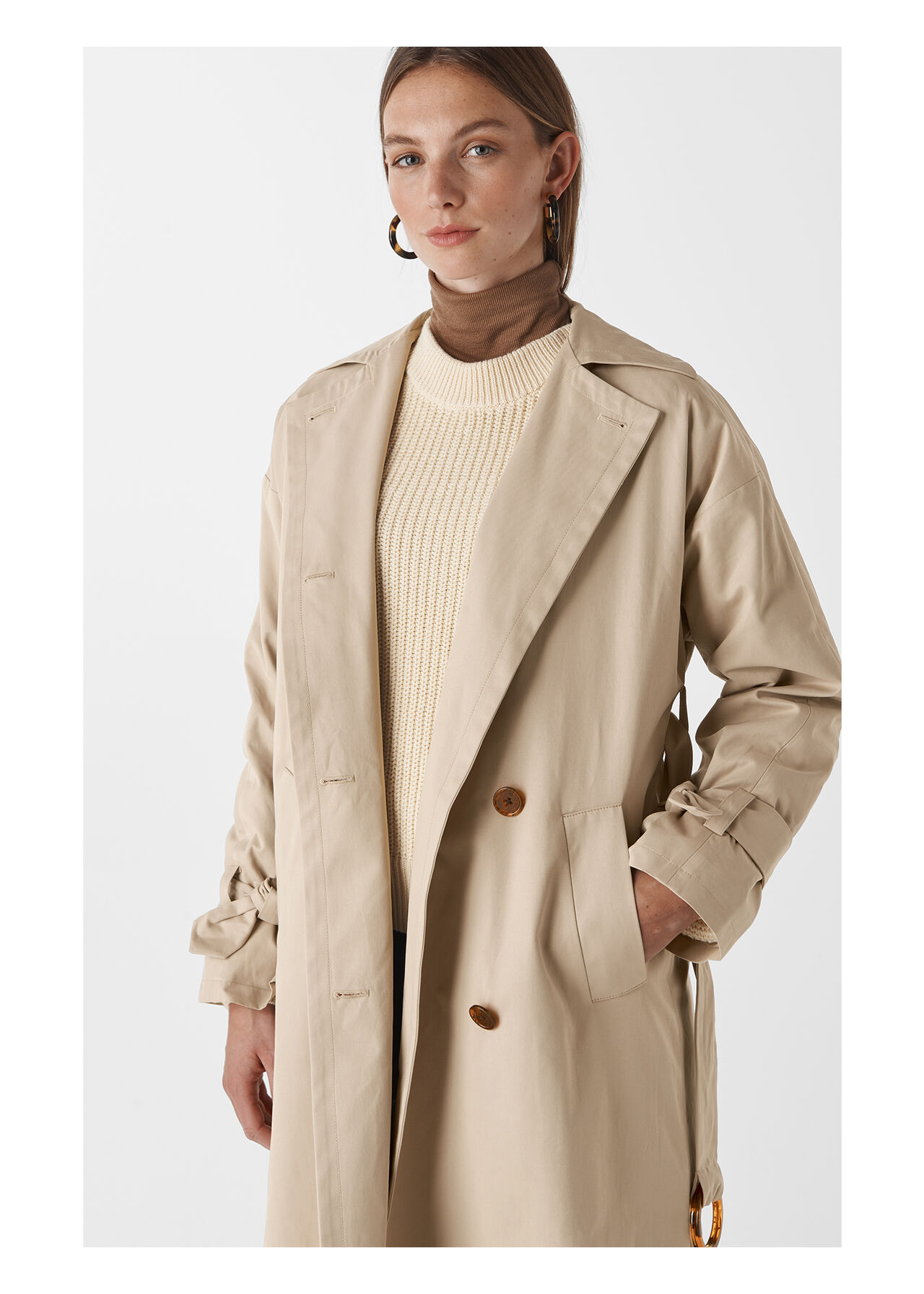 Beige Paula Trench Coat WHISTLES Whistles
