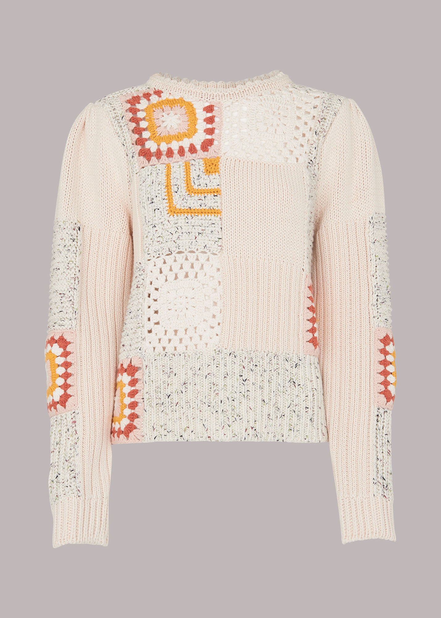 Multicolour Patchwork Crochet Jumper WHISTLES