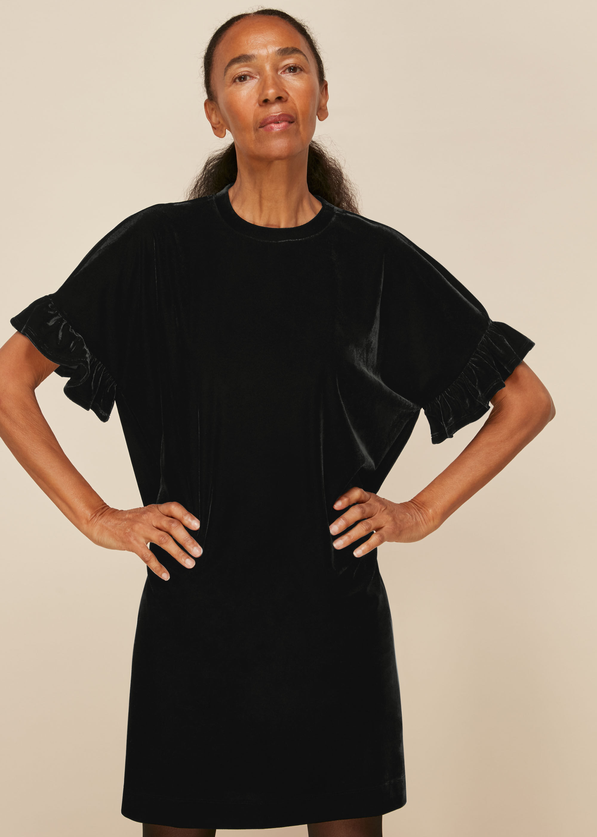 Black dress 2025 with frill