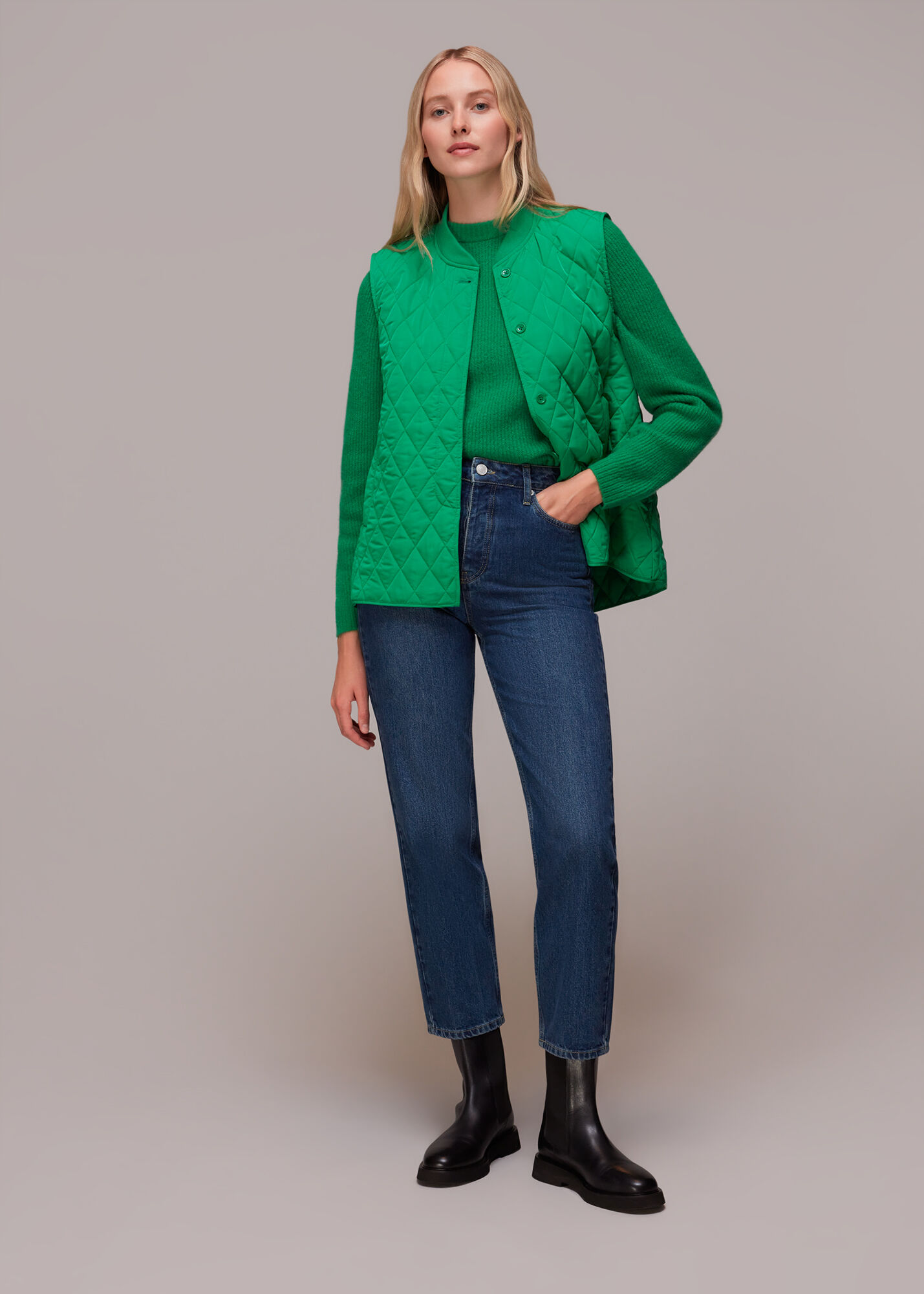 Green Sandra Gilet WHISTLES