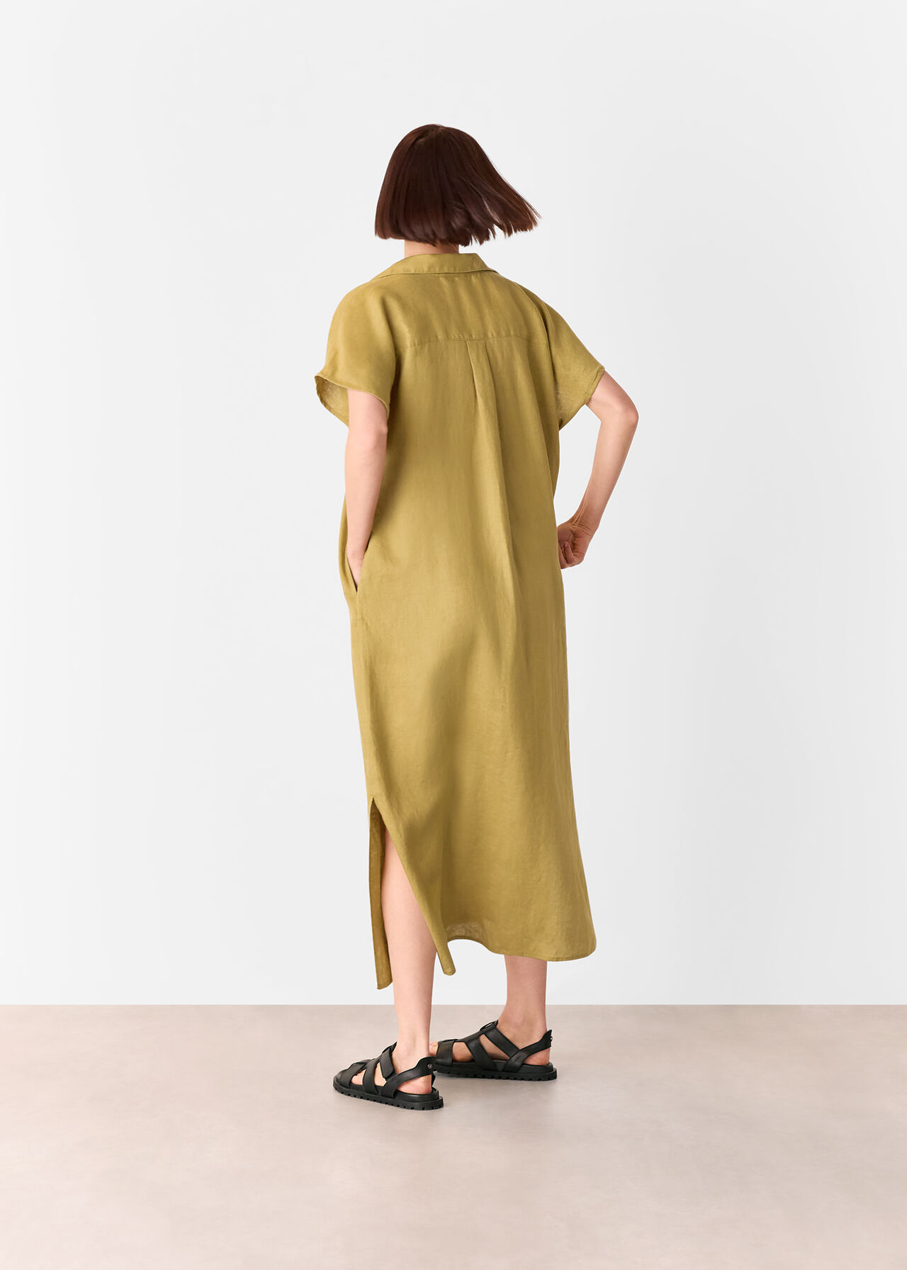 Maddie Linen Shirt Dress