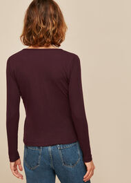 Button Down Ribbed Cardigan