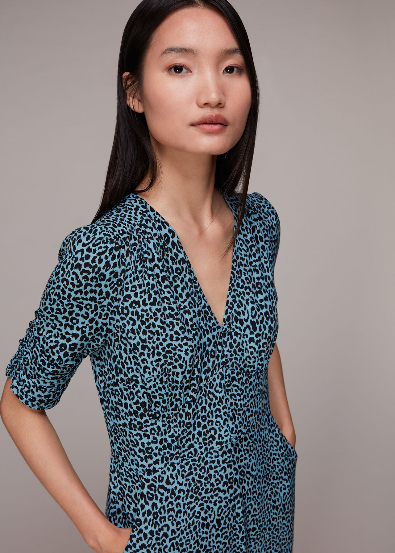 Contrast Leopard Jumpsuit