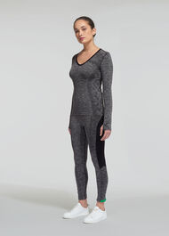 Long Sleeve Sports Top Grey