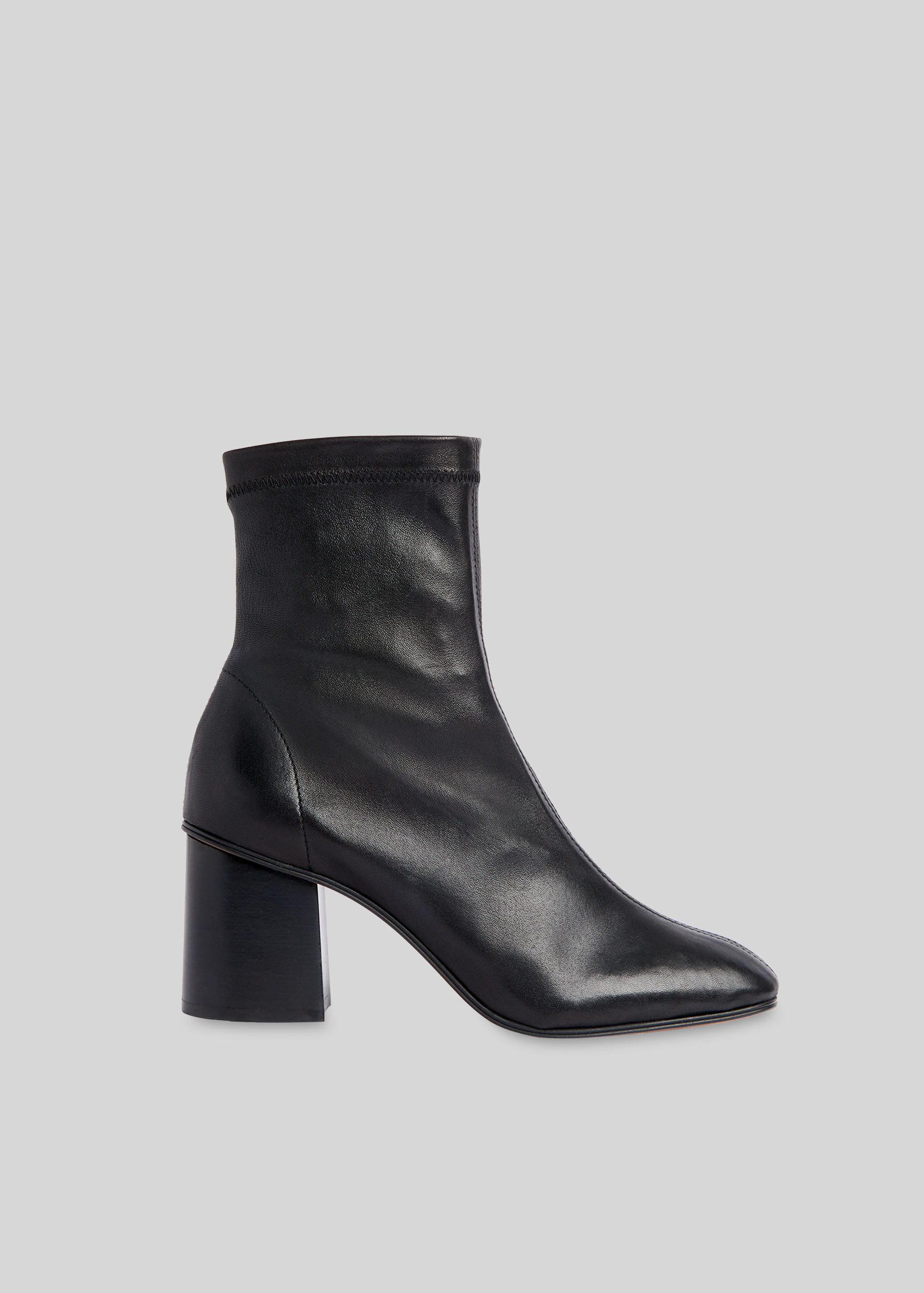 black sock boots leather