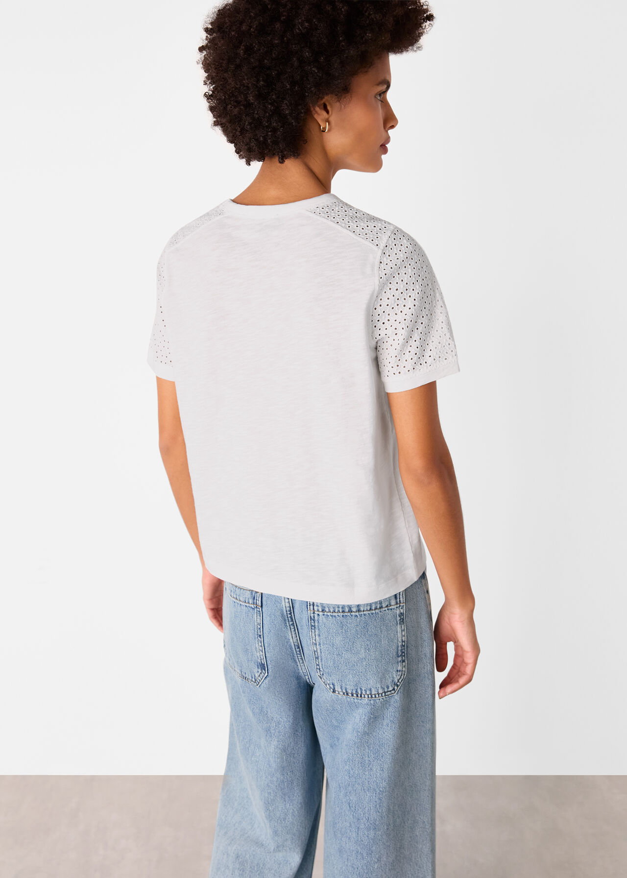 Broderie Sleeve Detail Tee
