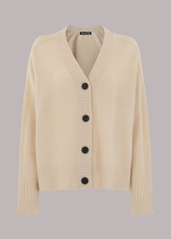 Ribbed Detail Wool Cardigan