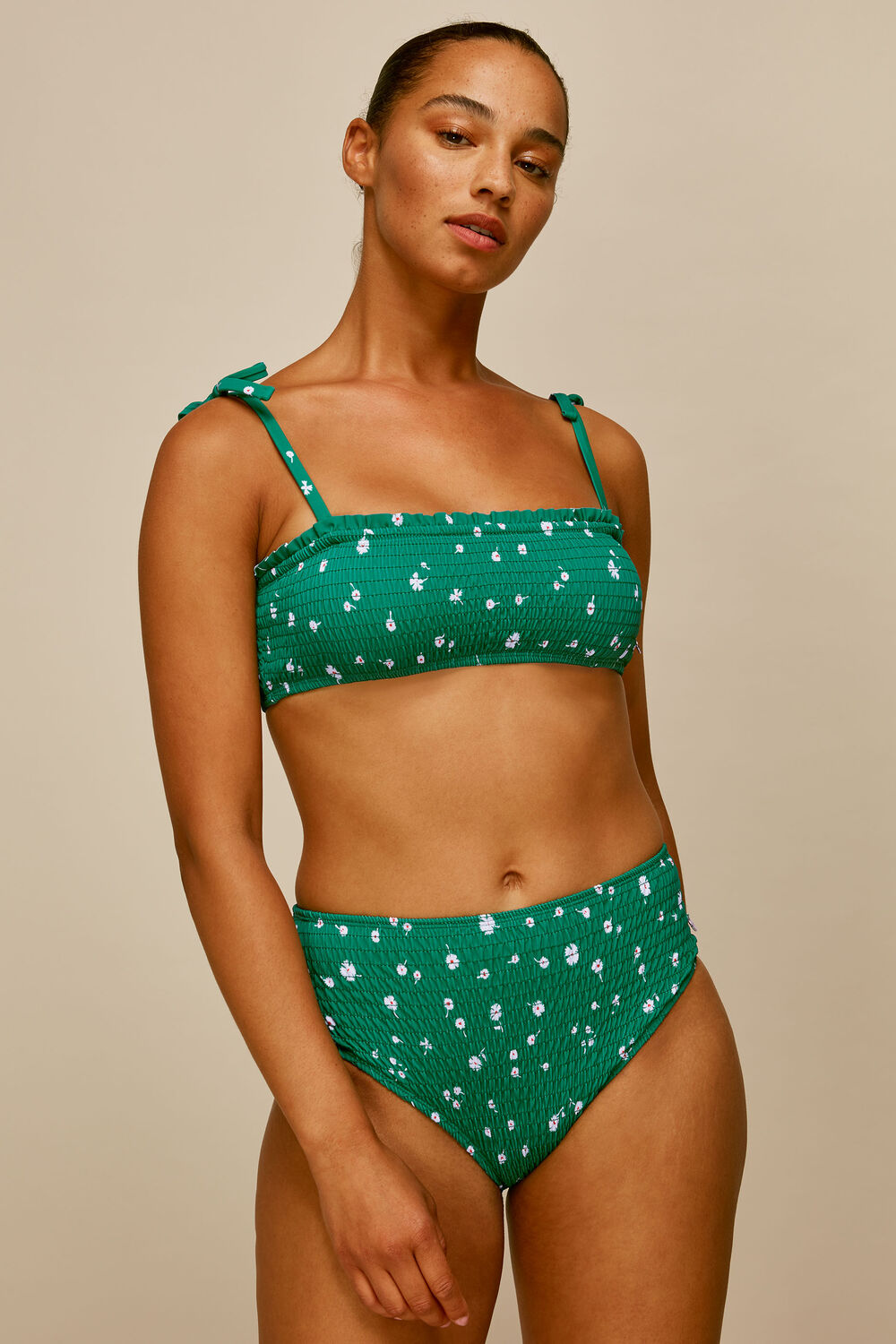 Primula Print Bikini Bottom Green/Multi