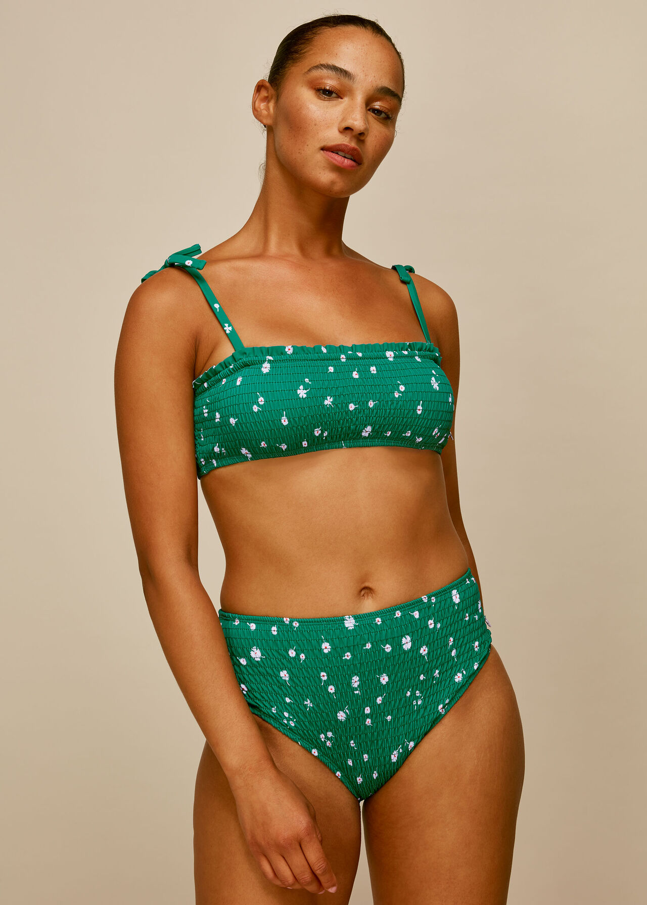 Primula Print Bikini Bottom Green/Multi