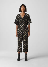 Edelweiss Button Jumpsuit Black/Multi