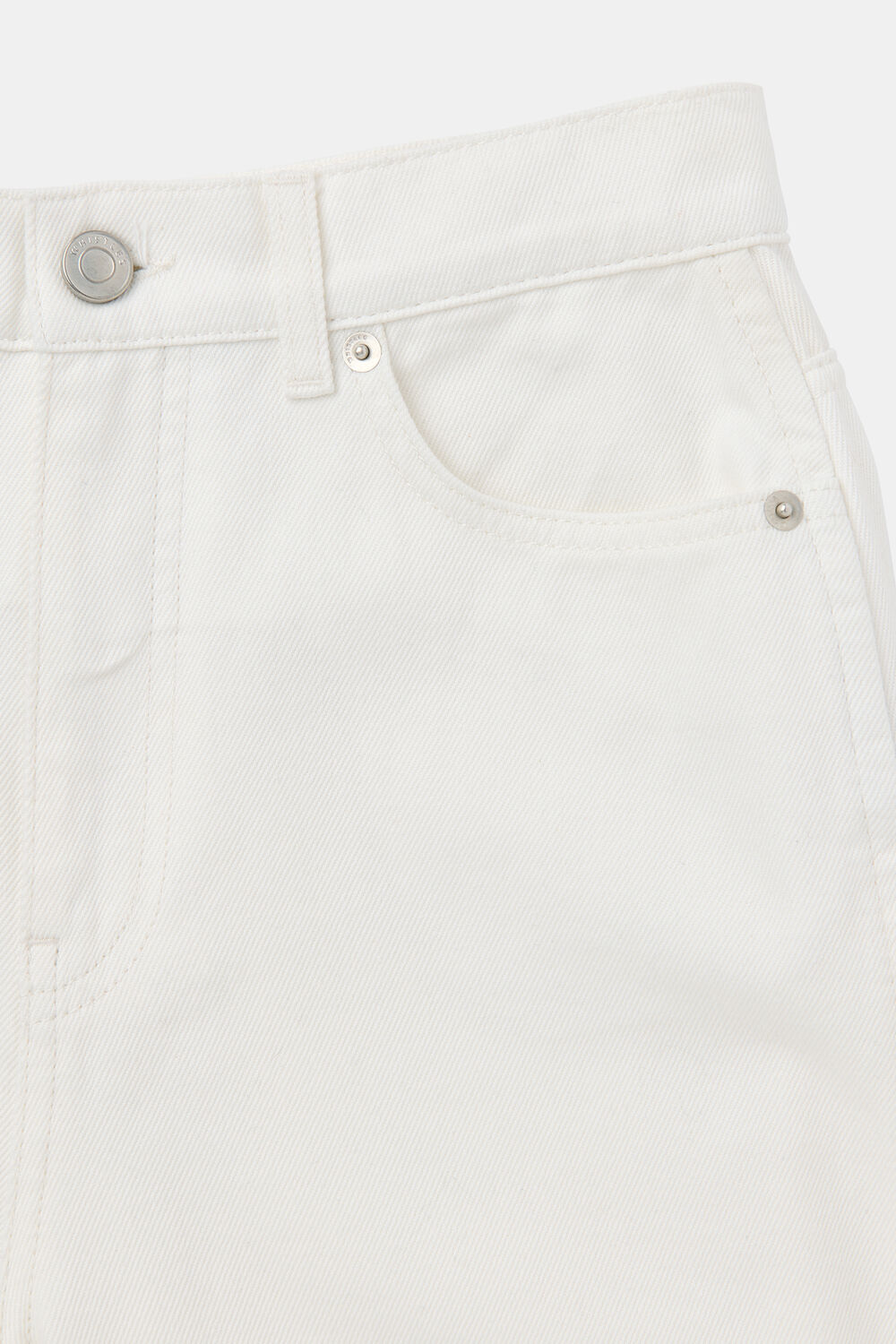 White Petite Authentic Barrel Leg Jean