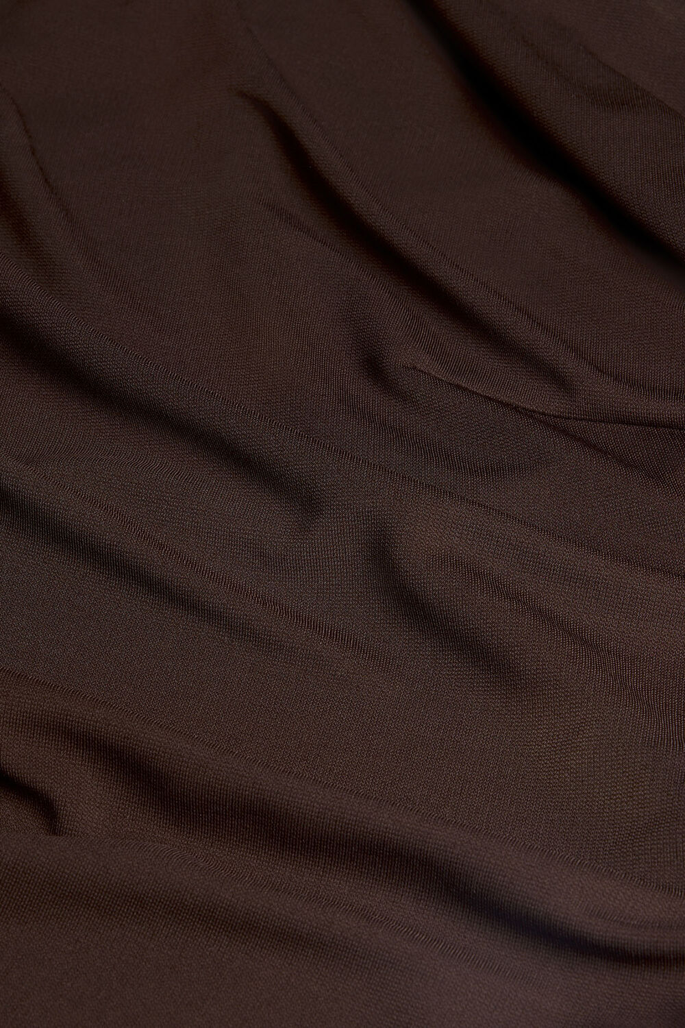 Chocolate Drape Neck Jersey Top