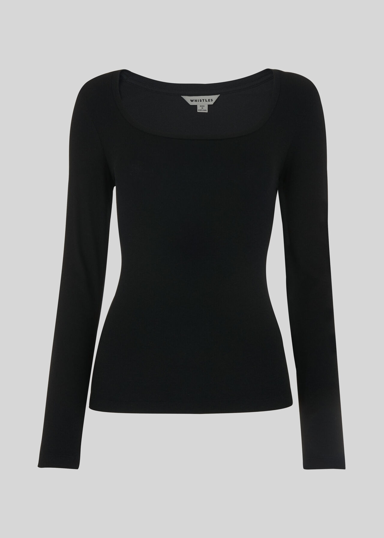 Essential Scoop Neck Top Black