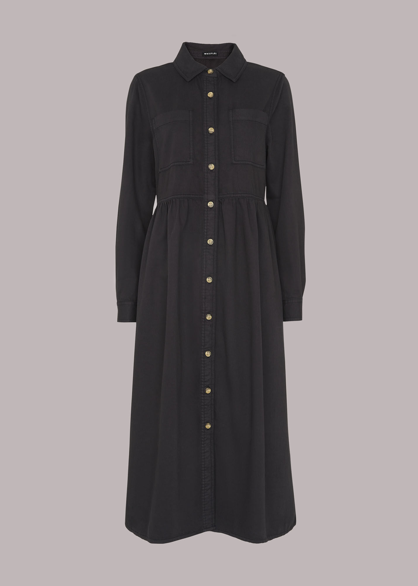 Whistles check button through dress cheap