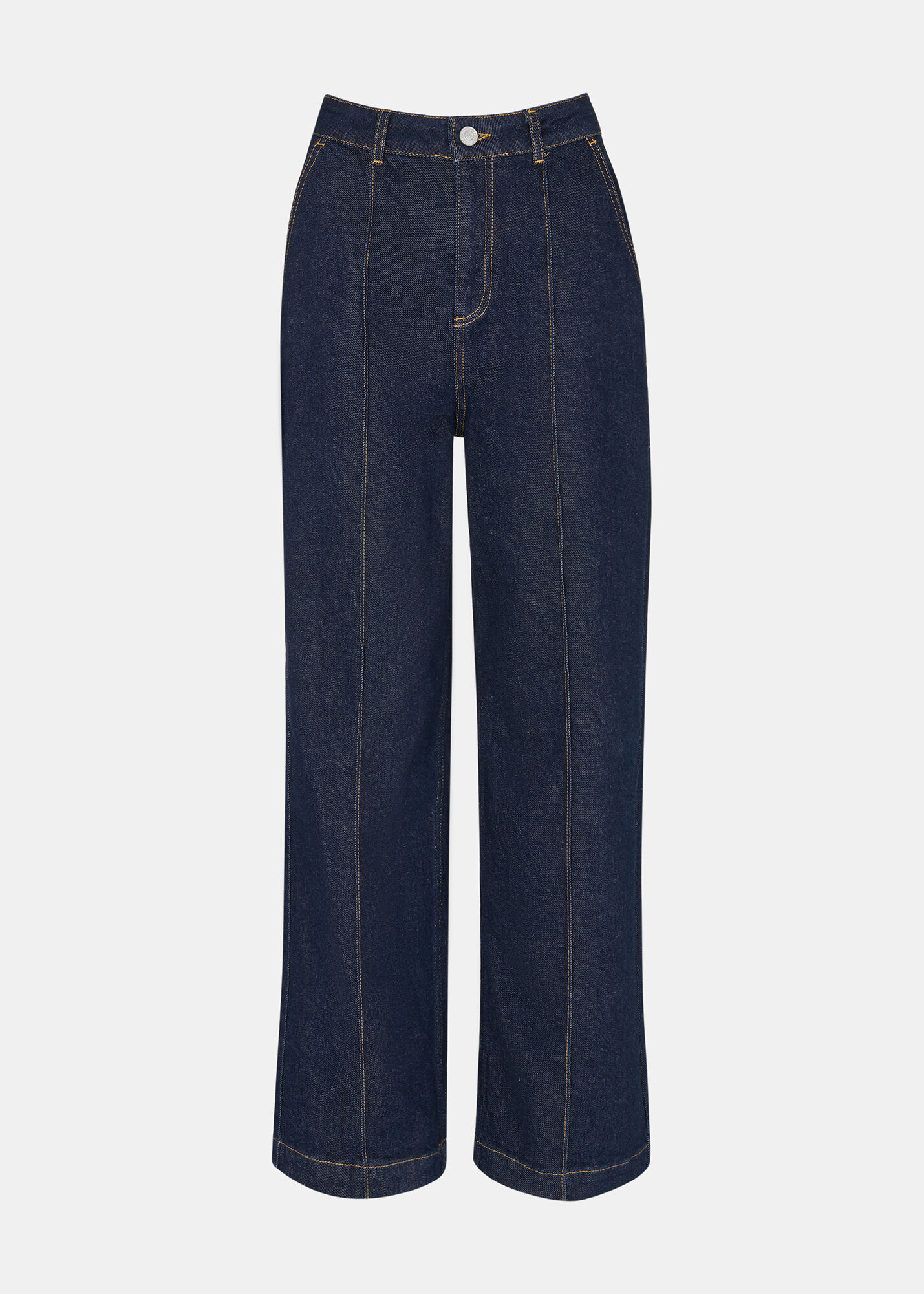 Dark Denim Seam Detail Jean | WHISTLES | Whistles US |