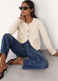 Petite Anne Ponte Button Jacket