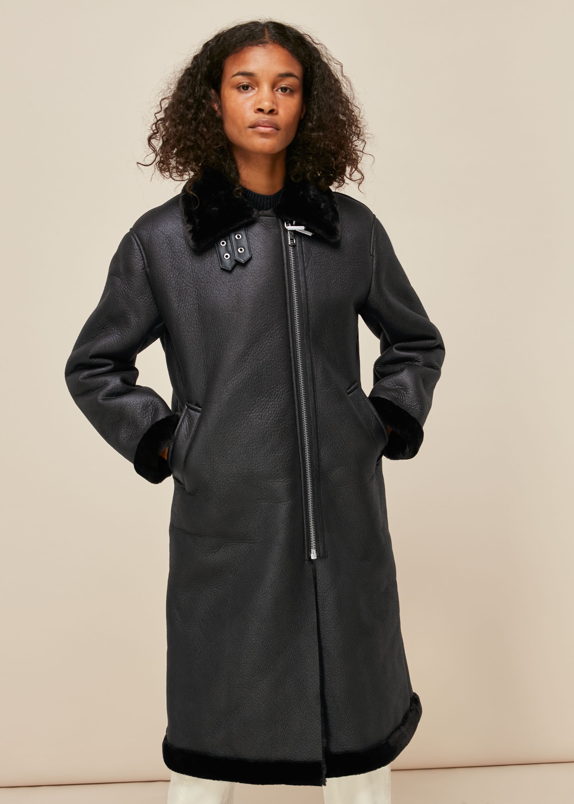 Long clearance biker jacket
