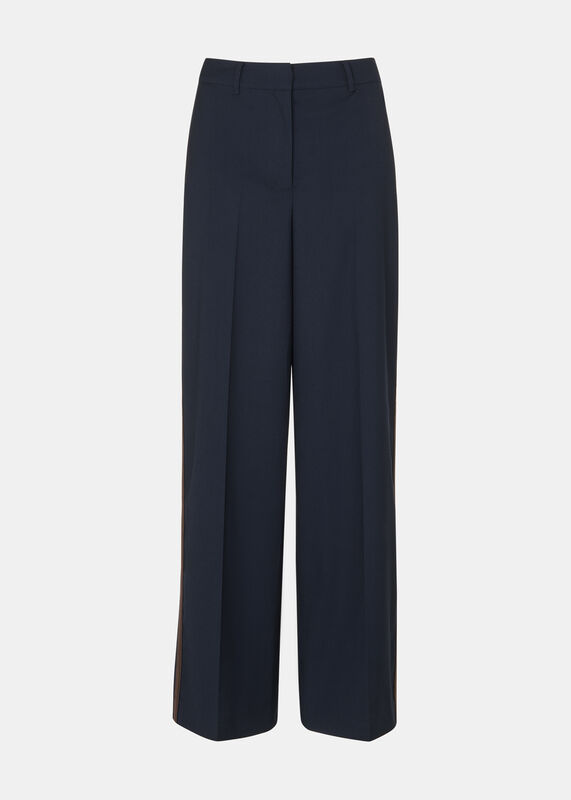 Navy Side Stripe Tailored Trouser