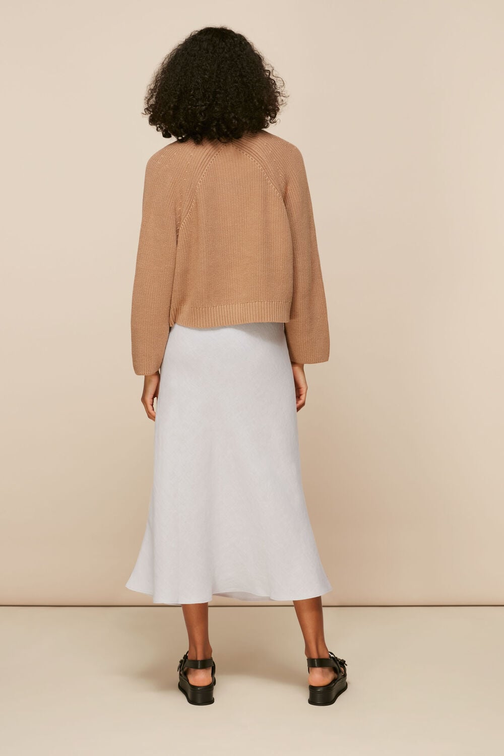 Linen Bias Cut Skirt