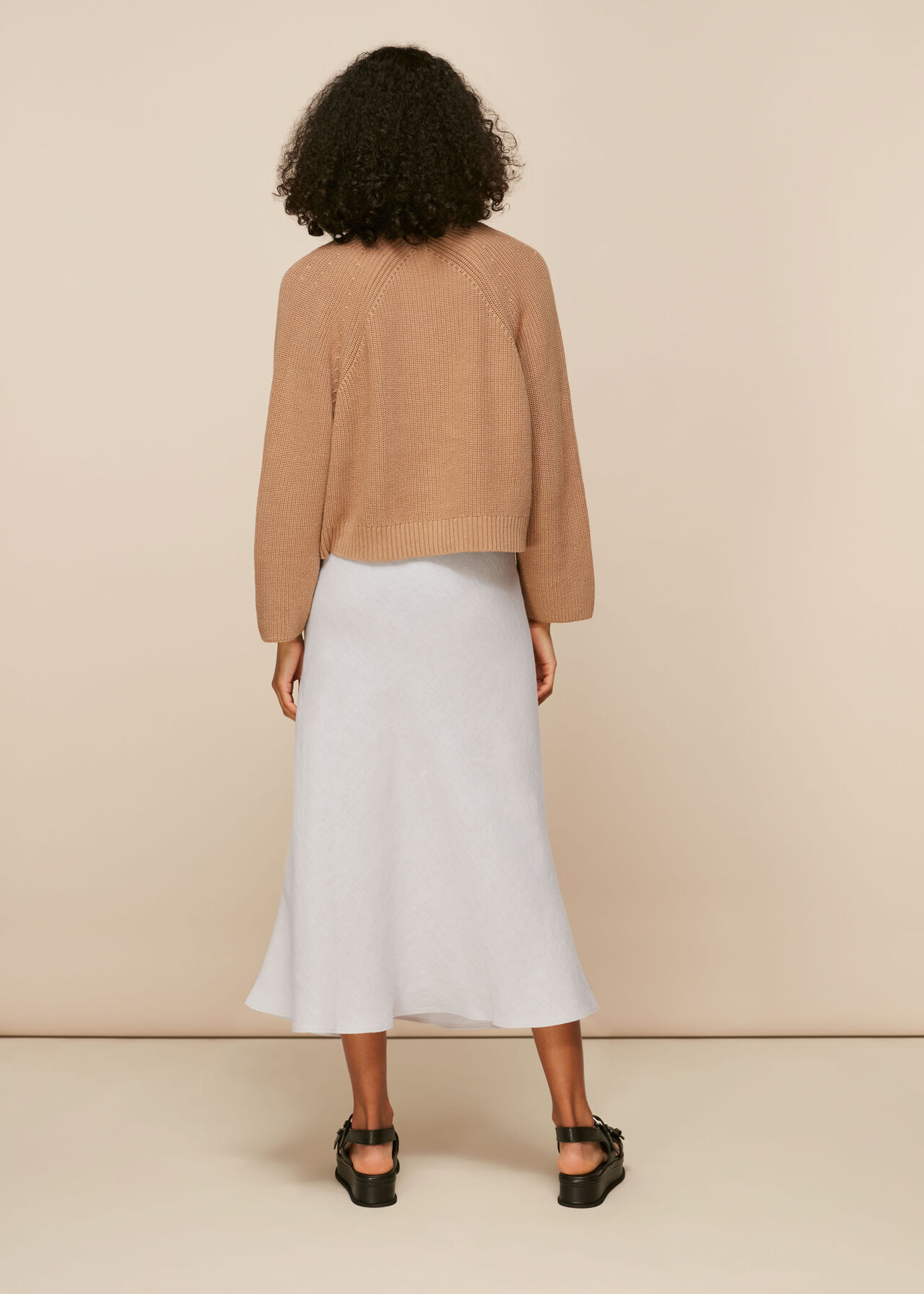 Linen Bias Cut Skirt