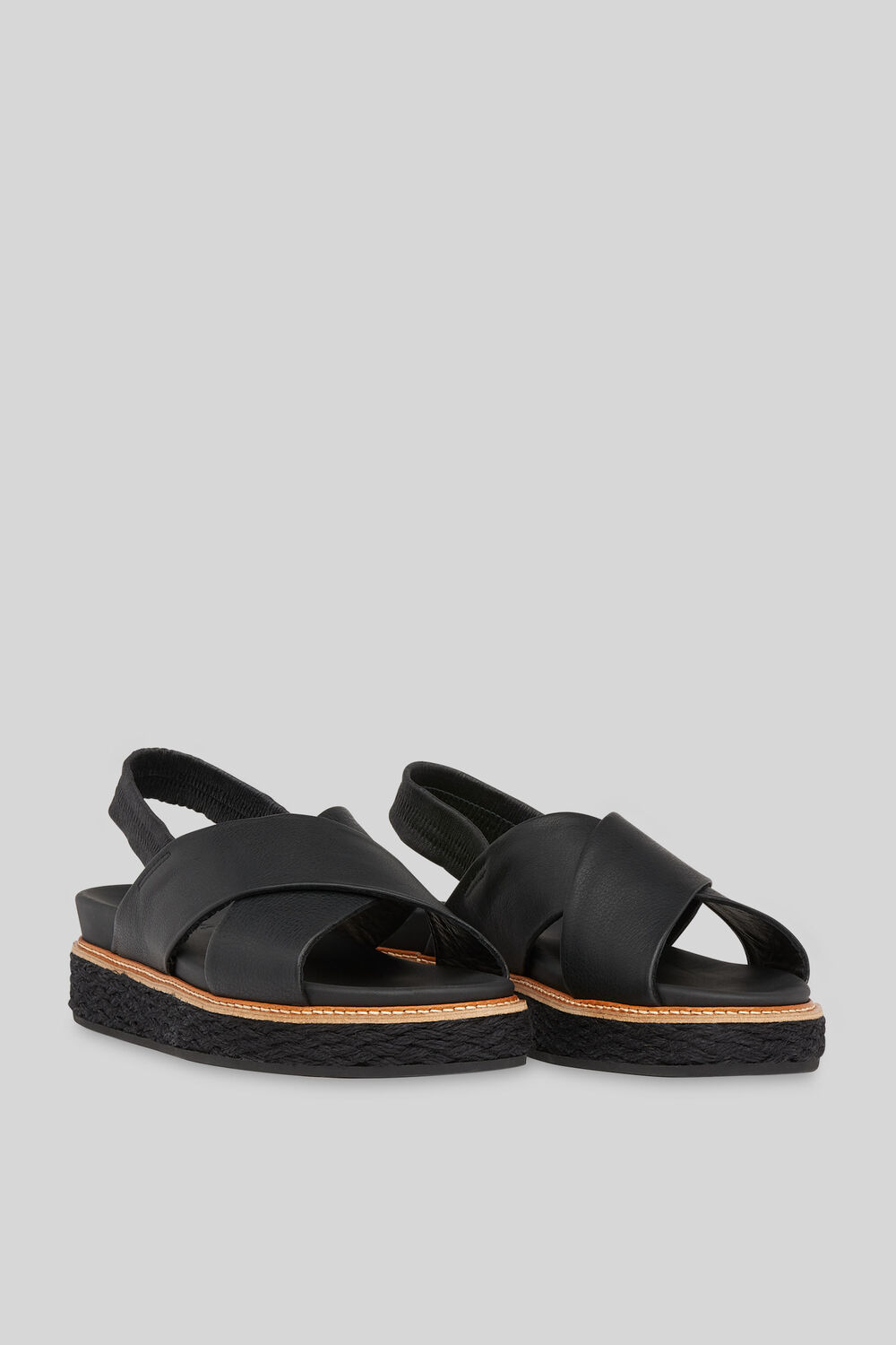 Robyn Cross Strap Sandal Black