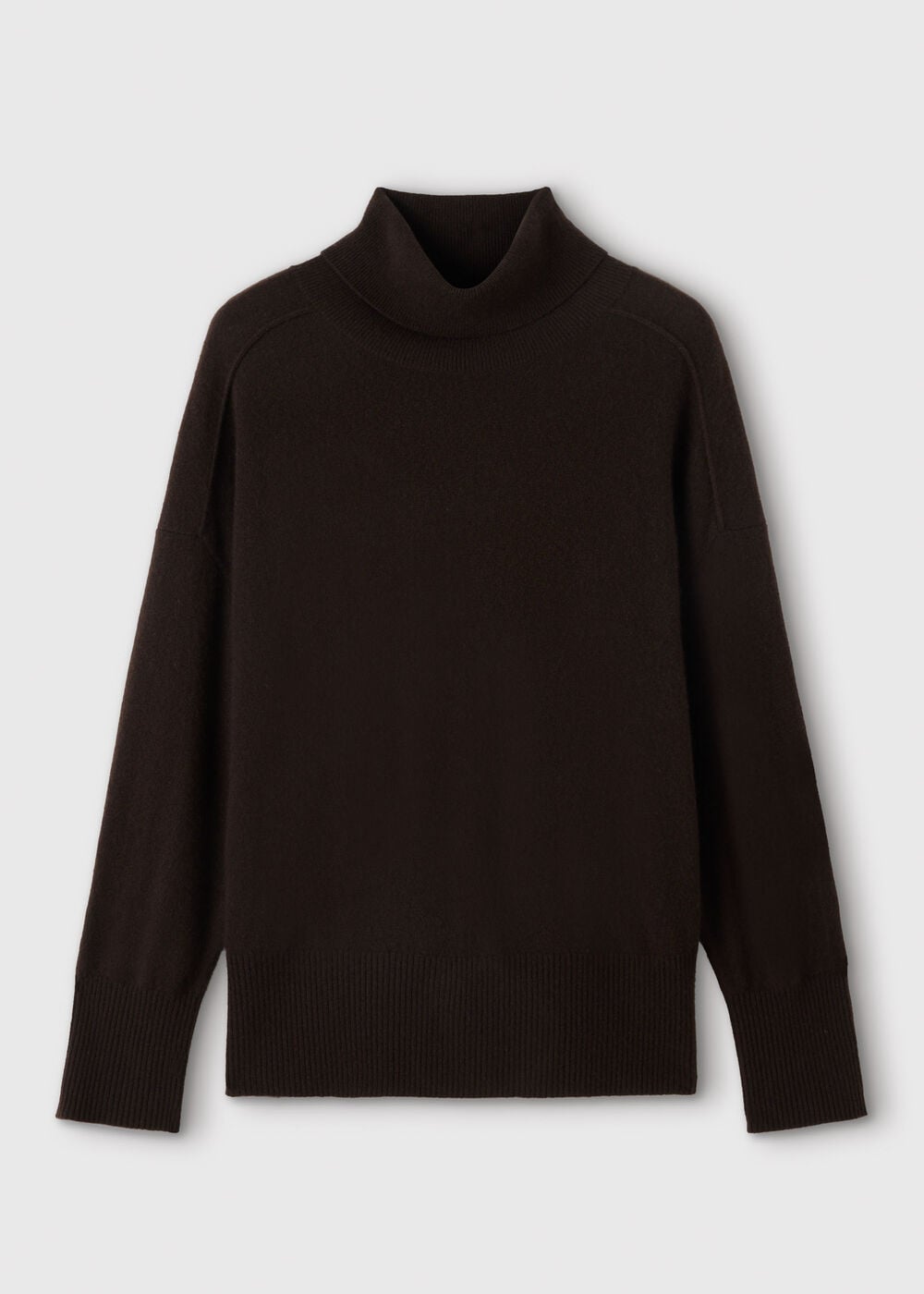 Cashmere Seam Roll Neck Knit