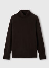 Cashmere Seam Roll Neck Knit