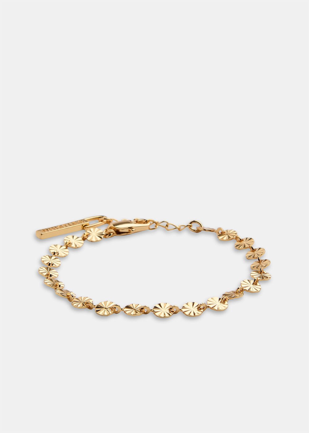 Textured Circle Chain Bracelet