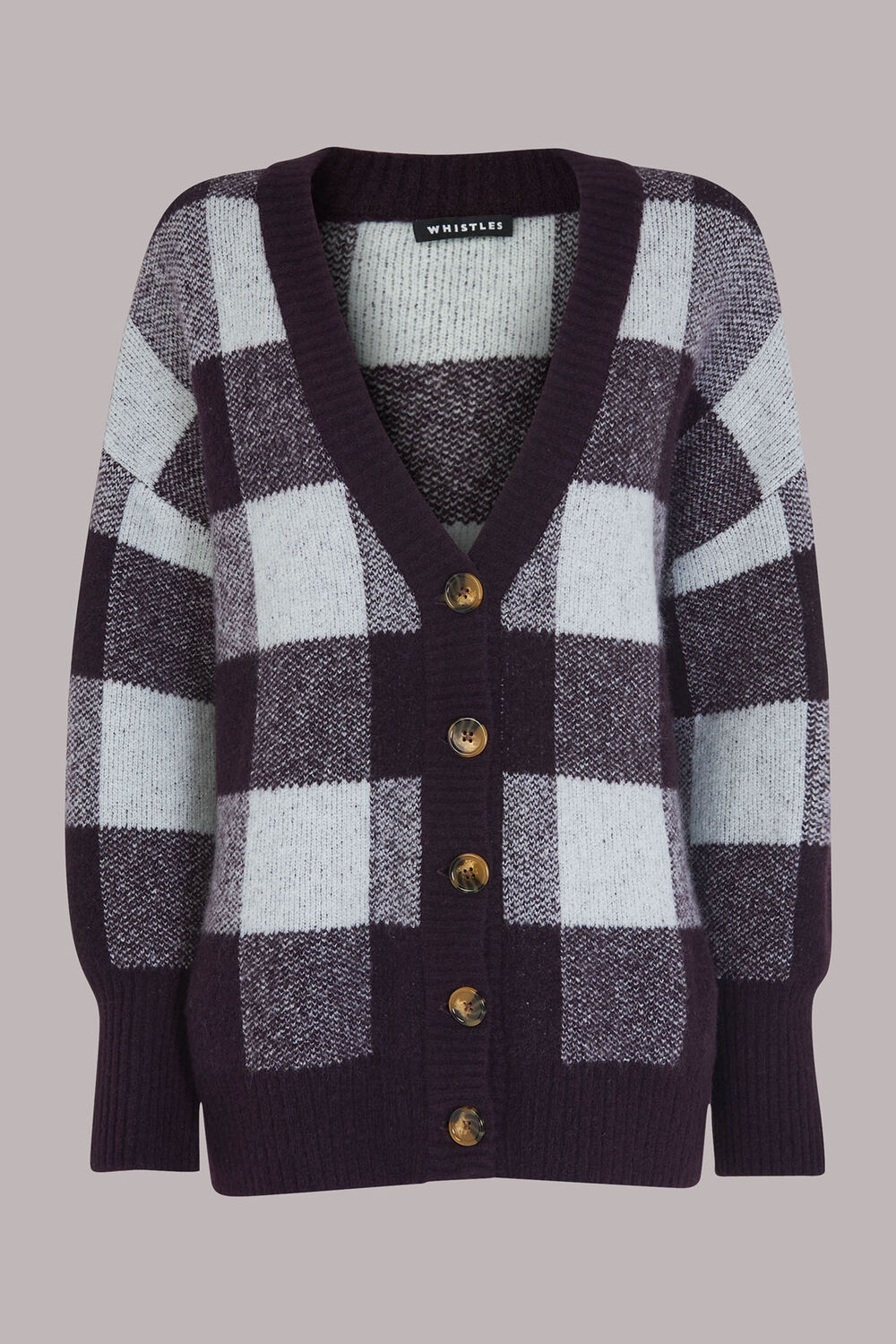 Checked Cardigan