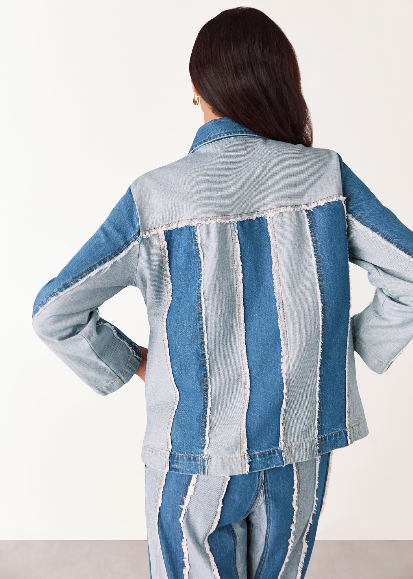 Vertical striped jacket sale