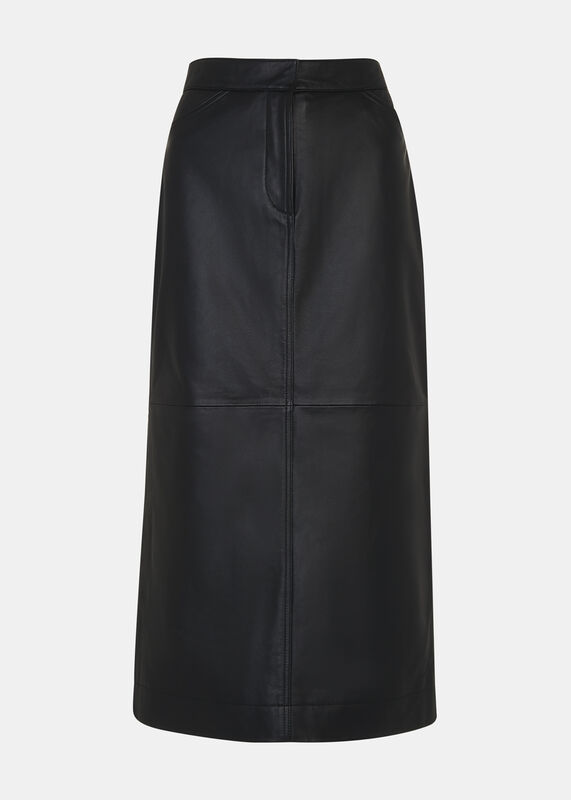 Jamie Leather Midi Skirt