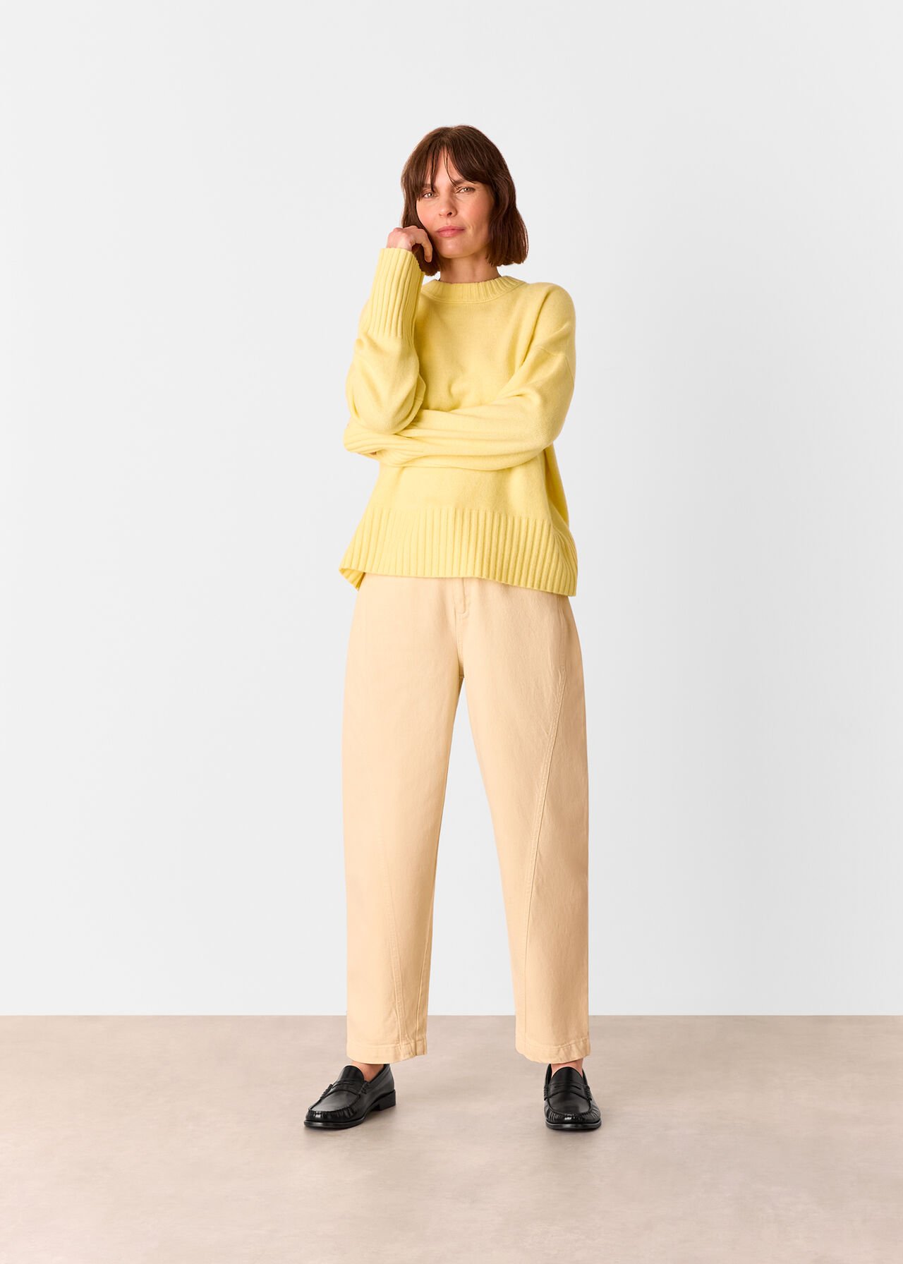 Wool Ribbed Cuff Knit
