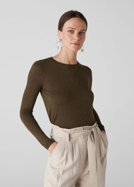 Annie Sparkle Knit Khaki