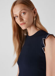 Fit and Flare Dress Navy